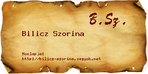 Bilicz Szorina névjegykártya